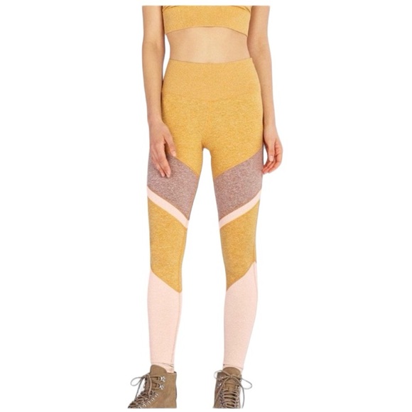 ALO Yoga High Waist Sheila AloSoft Legging Tight Yellow Heather XS - Picture 14 of 14